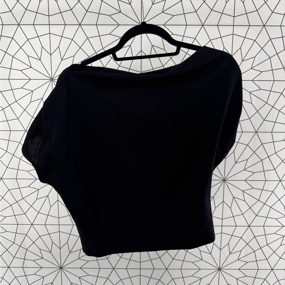 Modern Citizen Black Asymmetrical One-Shoulder Top